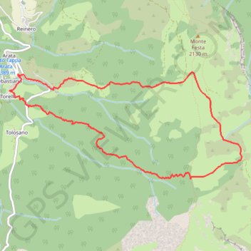 Trace GPS Autour de la Piovosa, itinéraire, parcours