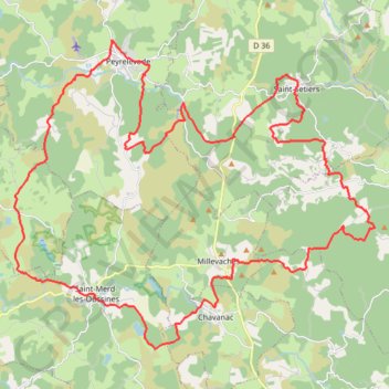Trace GPS Tour du plateau de Millevaches (Corrèze), itinéraire, parcours
