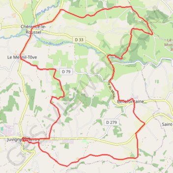 Trace GPS Vallée de la Sée - Du Tertre au Mont Furgon, itinéraire, parcours