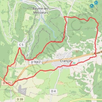 Trace GPS Entre Lacs et Vignobles - Au bord de la Reculée, itinéraire, parcours