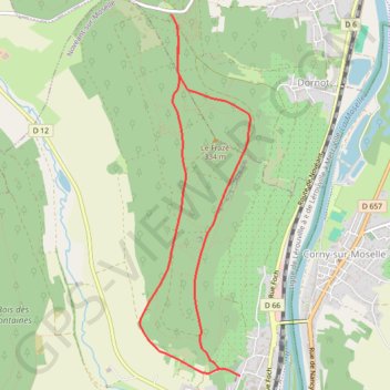 Trace GPS Novéant - Croix-Saint-Clément, itinéraire, parcours