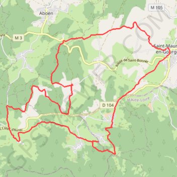 Trace GPS Rando Saint Maurice en Gourgois, itinéraire, parcours