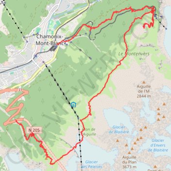 Trace GPS Les Glaciers - Balcon Nord, itinéraire, parcours
