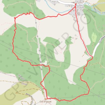 Trace GPS Arnave Col d'Ussat Arnave, itinéraire, parcours