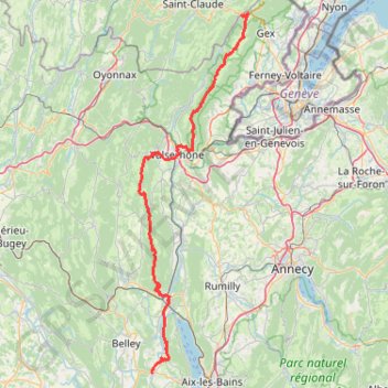 Trace GPS GR9 De Mijoux (Ain) à Yenne (Savoie) (2020), itinéraire, parcours