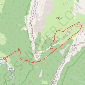 Trace GPS Croix de l'alpe, itinéraire, parcours