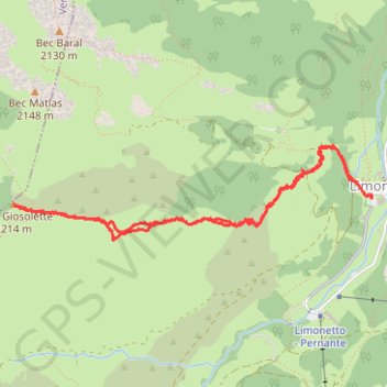 Trace GPS Cima Giosolette, itinéraire, parcours