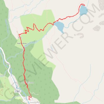 Trace GPS Lacs Laramon et Serpent, itinéraire, parcours