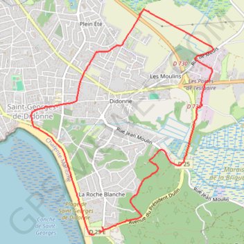 Trace GPS Saint Georges de Didonne, itinéraire, parcours