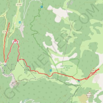 Trace GPS Du plateau de Beure à la plaine de Queyrie, itinéraire, parcours