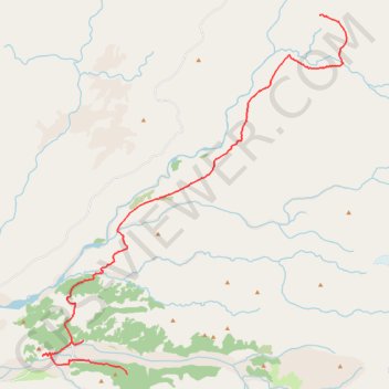 Trace GPS Laugavegur, trajet Basar - Emstrur, itinéraire, parcours