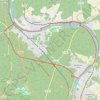 Trace GPS Bois-le-Roi - Bords de Seine, itinéraire, parcours