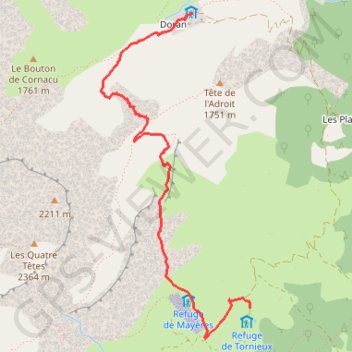 Trace GPS 74 3v Doran-Torieux par Saix, itinéraire, parcours
