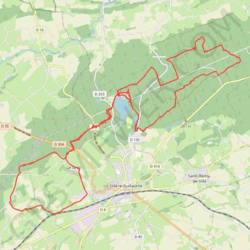 Trace GPS Autour de Sillé-le-Guillaume, itinéraire, parcours