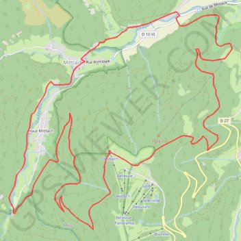 Trace GPS Circuit du Schnepfenried - Metzeral, itinéraire, parcours