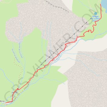 Trace GPS La Grave Lac du Goleon, itinéraire, parcours