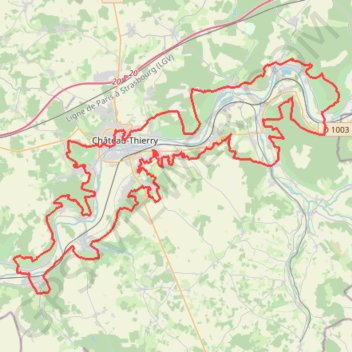 Trace GPS Ultra Tour Trail Vallée Marne, itinéraire, parcours