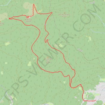 Trace GPS Rocher de mutzig depuis lutzelhouse, itinéraire, parcours