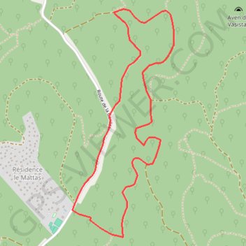 Trace GPS Mattas - randonnee 4 km, itinéraire, parcours