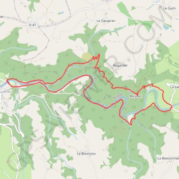 Trace GPS De Prévinquières à Mirabel, itinéraire, parcours