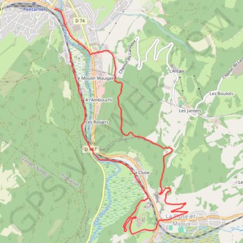 Trace GPS Boucle des 2 forts depuis Pontarlier, itinéraire, parcours