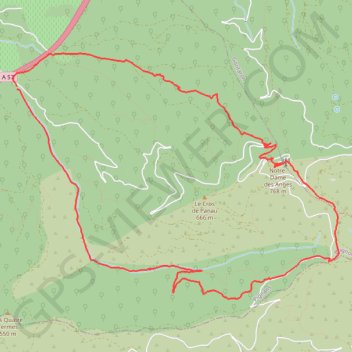 Trace GPS Pignans-Notre Dame des Anges, itinéraire, parcours