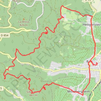 Trace GPS Les Trois Châteaux de Barr, itinéraire, parcours