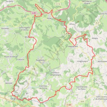 Trace GPS La Tour Matagrin, itinéraire, parcours