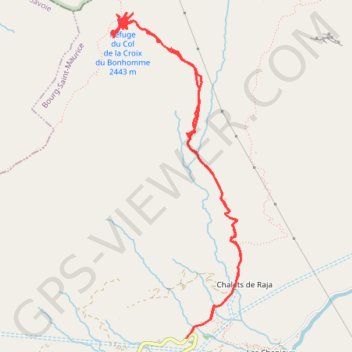 Trace GPS Refuge de la Croix du Bonhomme, itinéraire, parcours