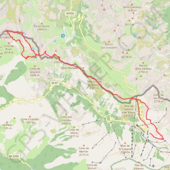 Trace GPS Isola - Lausfer, itinéraire, parcours