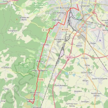 Trace GPS Marathon des Grands Crus - Running 21km, itinéraire, parcours