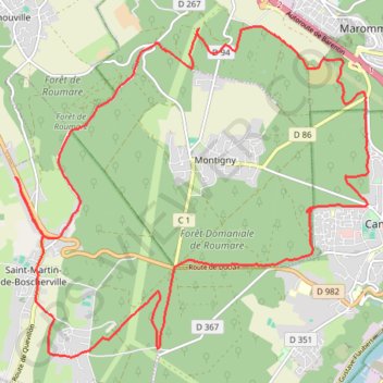 Trace GPS Autour de Montigny, itinéraire, parcours