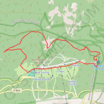 Trace GPS Autour de la station du Mont Serein, itinéraire, parcours