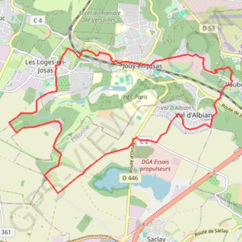 Trace GPS Autour de Jouy en Josas, itinéraire, parcours