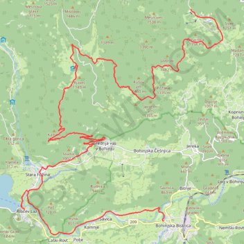 Trace GPS JULIANA BIKE - stage 1: Bohinjska Bistrica - Goreljek, itinéraire, parcours