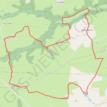 Trace GPS Saint-Sornin, vallée de la Meuzelle, itinéraire, parcours