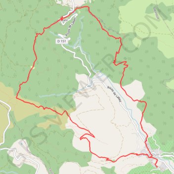 Trace GPS CORNICHES DE LAUROUX, itinéraire, parcours