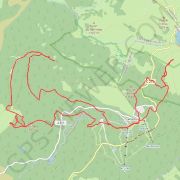 Trace GPS La Roque et Buron du Pendouliou de Fabrègues, itinéraire, parcours