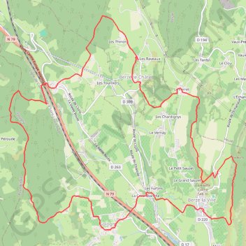 Trace GPS Circuit Berzé le Châtel, itinéraire, parcours