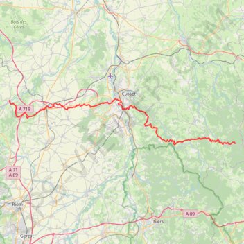 Trace GPS GR 463 : De Ébreuil au Rez-de-l'Aile (Allier), itinéraire, parcours