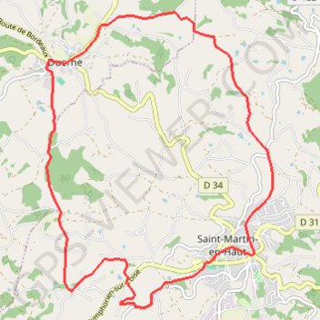 Trace GPS La Pierre de Samson, itinéraire, parcours