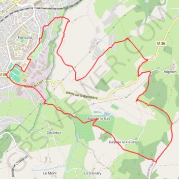 Trace GPS Marche 12.5 Kms St Cham 2019, itinéraire, parcours