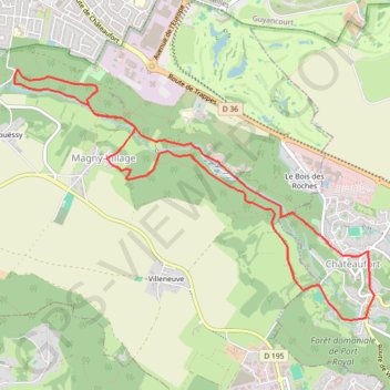 Trace GPS Châteaufort Mérentaise, itinéraire, parcours