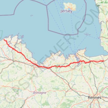 Trace GPS J3 Pontorson-Beg, itinéraire, parcours