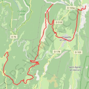 Trace GPS Tour du Vercors 2019 - Jour 2, itinéraire, parcours