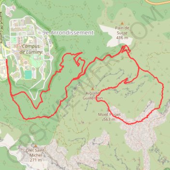 Trace GPS Le Mont Puget par le Vallon de l'Herbe et le Vallon Mestrallet, itinéraire, parcours