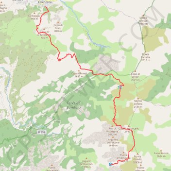 Trace GPS Carruzo - Calenzana, itinéraire, parcours