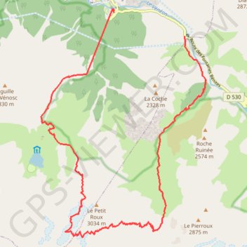 Trace GPS Col Jean Martin : traversée Est-Ouest (Ecrins), itinéraire, parcours