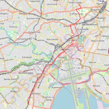 Trace GPS Sydney - Kogarah, itinéraire, parcours