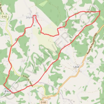 Trace GPS Randonnée autour de Jaillac, itinéraire, parcours